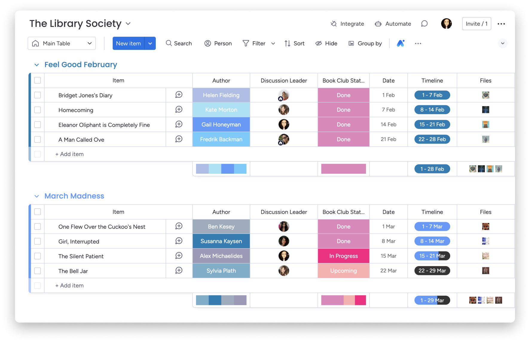 A monday.com board showcasing the platform our apps integrate with